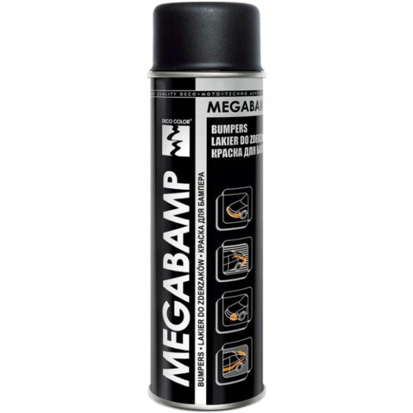 Spray Deco Color vopsea Megabamp bumpers RAL 9005 negru 500ml