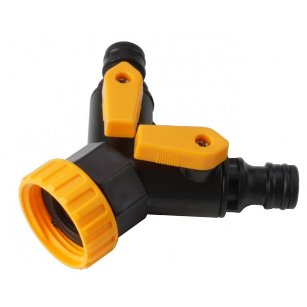 Conector rapid pentru furtun tip Y 3/4 cu robinete Tolsen Conector rapid pentru furtun tip Y 3/4 cu robinete Tolsen