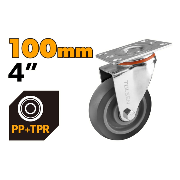 Колесо для тачки вращающаеся 100мм 130кг PP+TPR Tolsen