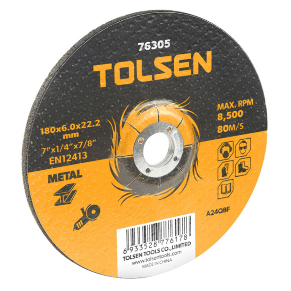 Disc abraziv pe metal 125х6,0х22 Tolsen