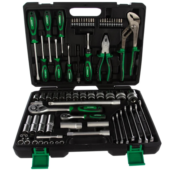 Set de 73 instumente si chei tubulare 1/4" 1/2" Hikoki Set de 73 instumente si chei tubulare 1/4" 1/2" Hikoki