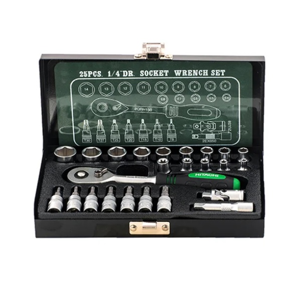 Set 25 chei tubulare 1/4" Hitachi