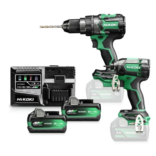Set Masina de insurubat DV18DC + Impact WH18DC 18V 5Ah MV Hikoki