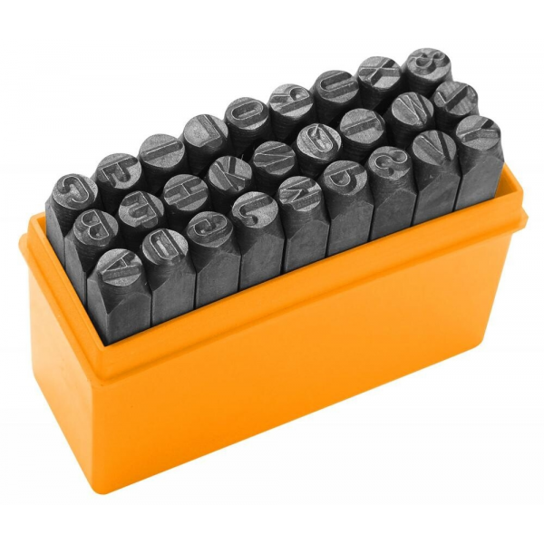 Set 27 punctatoare litere 6mm 25104 Tolsen Set 27 punctatoare litere 6mm 25104 Tolsen