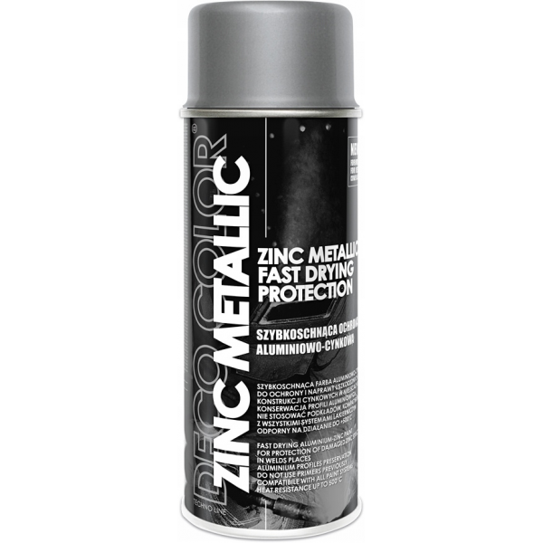 Спрей краска Zinc Metalic (97% of zinc) 400ml DecoColor