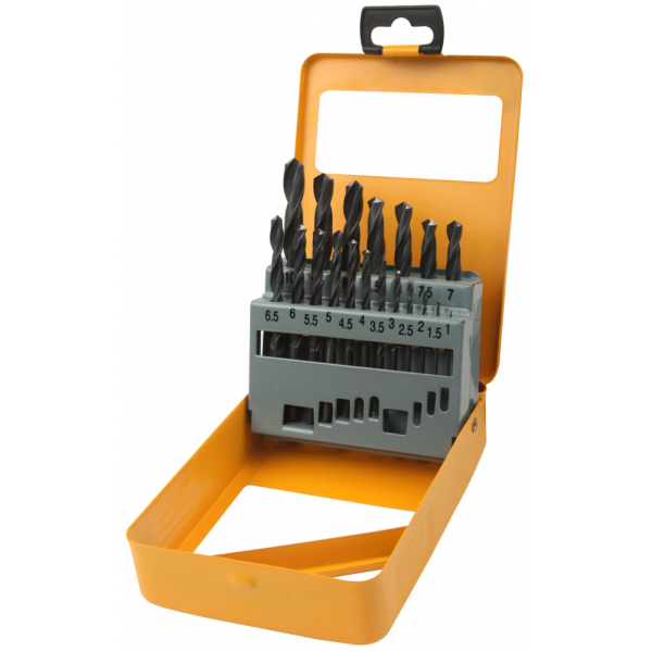 Set 19 burghii pe metal HSS-R 1-10mm Tolsen