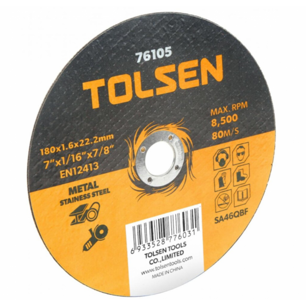 Диск абразивный по металлу 125x1,0x22mm Tolsen