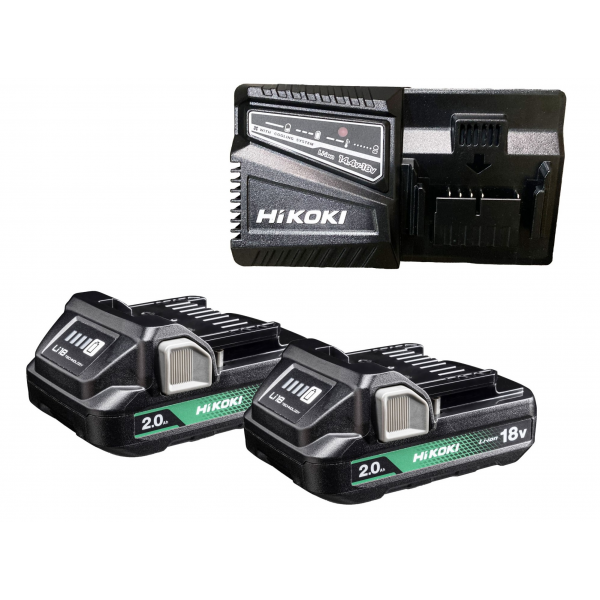 Набор зарядное устроиство UC18YFSL + 2 аккумулятора 18V 2Ah Hikoki