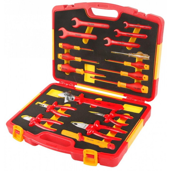 Set 18 unelte de mina dielectrice 1000V Tolsen Set 18 unelte de mina dielectrice 1000V Tolsen