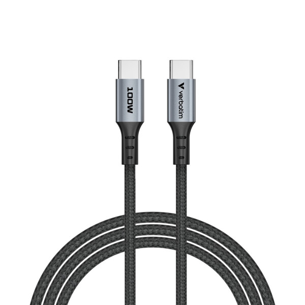 Cablu USB-C to USB-C Verbatim Sync & Charge 100W / 1.2 m/ Black Cablu USB-C to USB-C Verbatim Sync & Charge 100W / 1.2 m/ Black