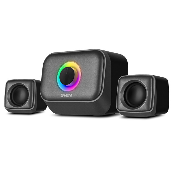 SVEN MS-G32 Black, 2.1, 13W (5W + 2x4W) RMS, USB Type-C, RGB, Bluetooth SVEN MS-G32 Black, 2.1, 13W (5W + 2x4W) RMS, USB Type-C, RGB, Bluetooth