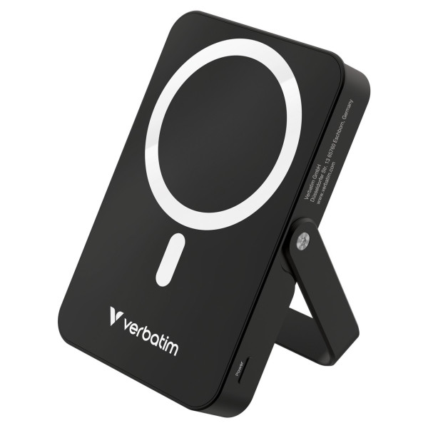 Power Bank Magnetic Wireless cu suport Verbatim Charge'n'Go / 10000 mAh / Black Power Bank Magnetic Wireless cu suport Verbatim Charge'n'Go / 10000 mAh / Black