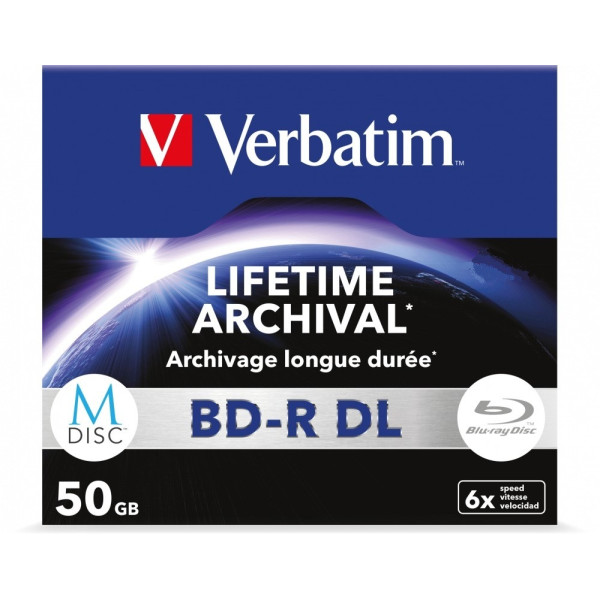 Verbatim M-Disk BD-R DL Lifetime Archival 50GB 6X, Matt Silver/ 1disk Verbatim M-Disk BD-R DL Lifetime Archival 50GB 6X, Matt Silver/ 1disk