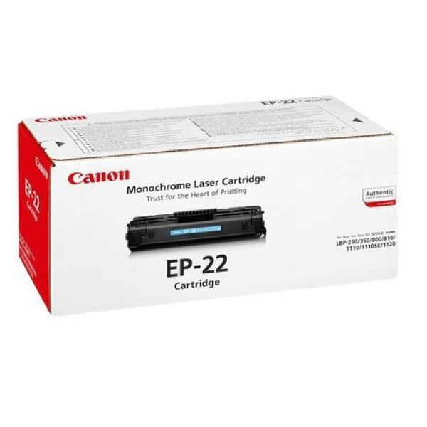 Laser Cartridge Canon EP-22 B (1550A003), black (2500 pages) for LBP-800/810/1120/ HP LJ 1100/1100A Laser Cartridge Canon EP-22 B (1550A003), black (2500 pages) for LBP-800/810/1120/ HP LJ 1100/1100A