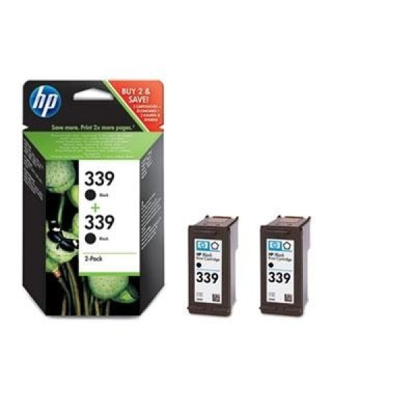 HP 339 (C9504EE) Black Cartridge 2-pack of C8767EE for Photosmart 8450; OfficeJet 7410. HP 339 (C9504EE) Black Cartridge 2-pack of C8767EE for Photosmart 8450; OfficeJet 7410.