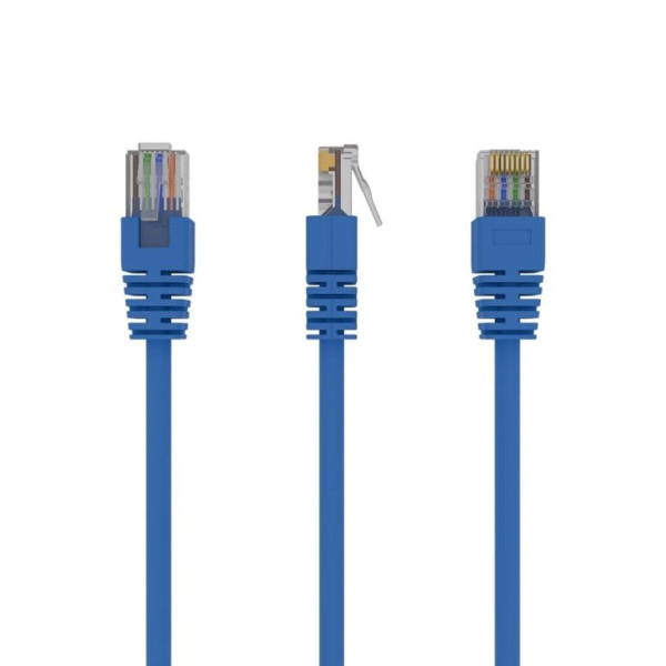 Patch cord cat. 5E PP12-1M/B Blue, 1 m, molded strain relief 50u" plugs Patch cord cat. 5E PP12-1M/B Blue, 1 m, molded strain relief 50u" plugs
