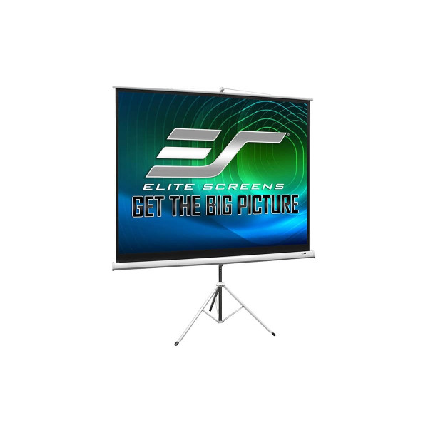 Trepied cu mecanism de coborare Elite Screens T99NWS1 / 99”(1:1) / White Trepied cu mecanism de coborare Elite Screens T99NWS1 / 99”(1:1) / White