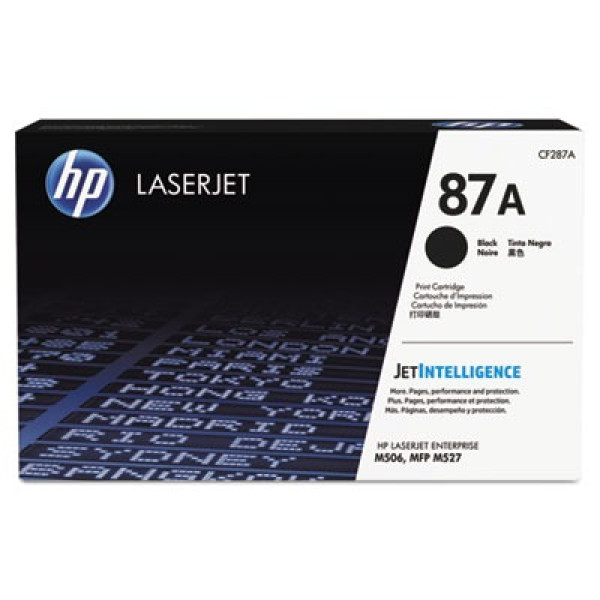 HP 87A (CF287A) Black LaserJet Toner Cartridge, 9000 p., for HP M506dn, M506x, M527dn, M527f, M527c; M501dn, M501n HP 87A (CF287A) Black LaserJet Toner Cartridge, 9000 p., for HP M506dn, M506x, M527dn, M527f, M527c; M501dn, M501n