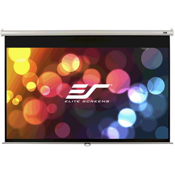 Elite Screens 128"(16:10) 275x172cm Manual Pull Down Screen, White Elite Screens 128"(16:10) 275x172cm Manual Pull Down Screen, White