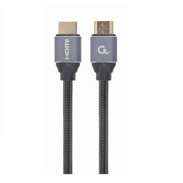 Cable HDMI 2.0 CCBP-HDMI-2M, Premium series 2 m, High speed with Ethernet, Supports 4K UHD resolution at 60Hz, Nylon, Gold plated connectors, Copper AWG30 Cable HDMI 2.0 CCBP-HDMI-2M, Premium series 2 m, High speed with Ethernet, Supports 4K UHD resolution at 60Hz, Nylon, Gold plated connectors, Copper AWG30