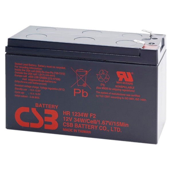CSB Battery 12V 9AH, HR 1234W F2, 3-5 Years Life Time CSB Battery 12V 9AH, HR 1234W F2, 3-5 Years Life Time