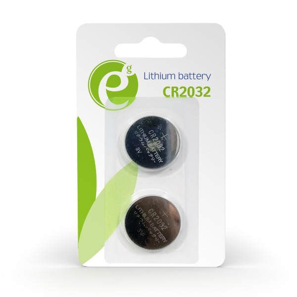 Gembird Button cell CR2032, 2pcs, High performance and long lifetime Gembird Button cell CR2032, 2pcs, High performance and long lifetime