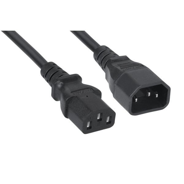 Power Extension cable PC-189-VDE (C13 to C14) 1,8 m, for UPS, VDE approved Power Extension cable PC-189-VDE (C13 to C14) 1,8 m, for UPS, VDE approved