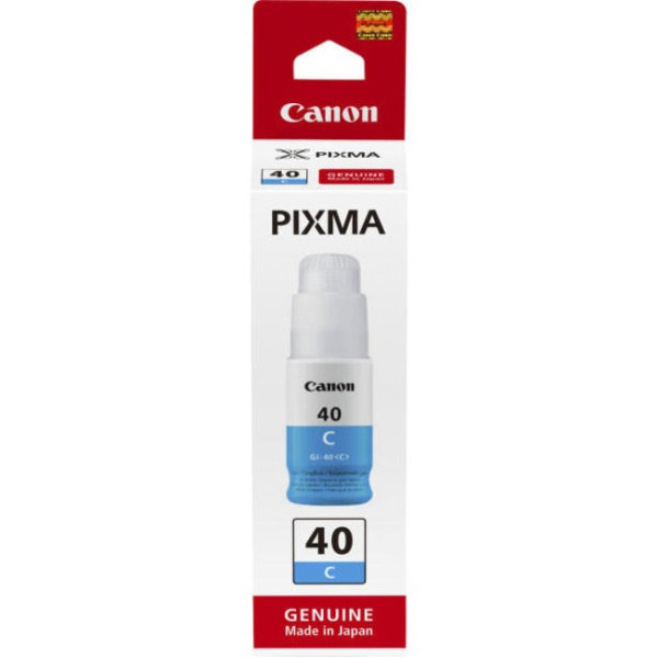 Ink Bottle Canon INK GI-40 C (3400C001), Cyan, 70ml for Canon Pixma G6040/ G5040/ GM7040, 7700 p. Ink Bottle Canon INK GI-40 C (3400C001), Cyan, 70ml for Canon Pixma G6040/ G5040/ GM7040, 7700 p.