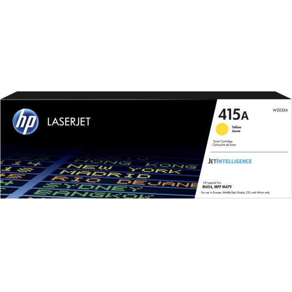 HP 415A (W2032A) Yellow LaserJet Toner Cartridge for HP M454dn/dw, M479dw/fdn/fdw/fnw, 2100 p. HP 415A (W2032A) Yellow LaserJet Toner Cartridge for HP M454dn/dw, M479dw/fdn/fdw/fnw, 2100 p.