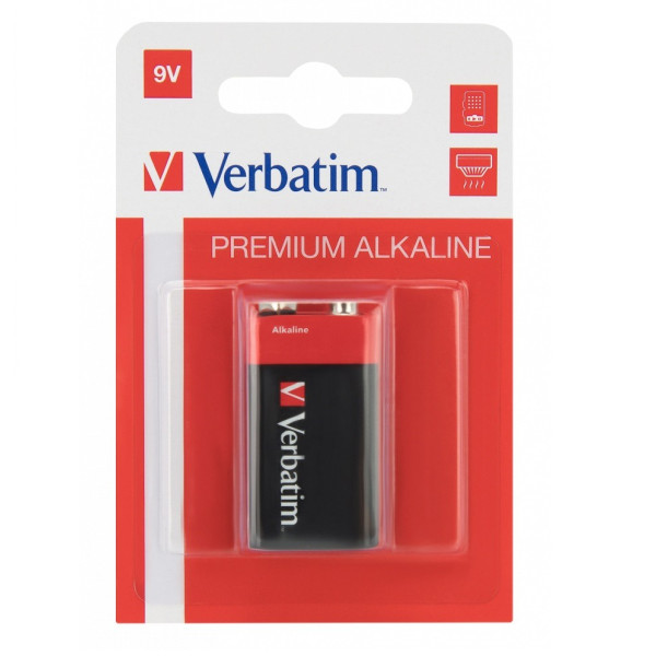 Verbatim Alcaline Battery 9V, 6LR61, 1pcs, Blister pack Verbatim Alcaline Battery 9V, 6LR61, 1pcs, Blister pack