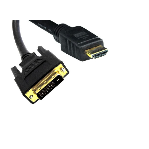 Cable HDMI-DVI - 2m - Brackton ”Basic” DHD-SKB-0200.B, 2m, DVI-D cable 24+1 to HDMI 19 pin, m/m, double-shielded 1080i, pastic plug, golden contacts Cable HDMI-DVI - 2m - Brackton ”Basic” DHD-SKB-0200.B, 2m, DVI-D cable 24+1 to HDMI 19 pin, m/m, double-shielded 1080i, pastic plug, golden contacts