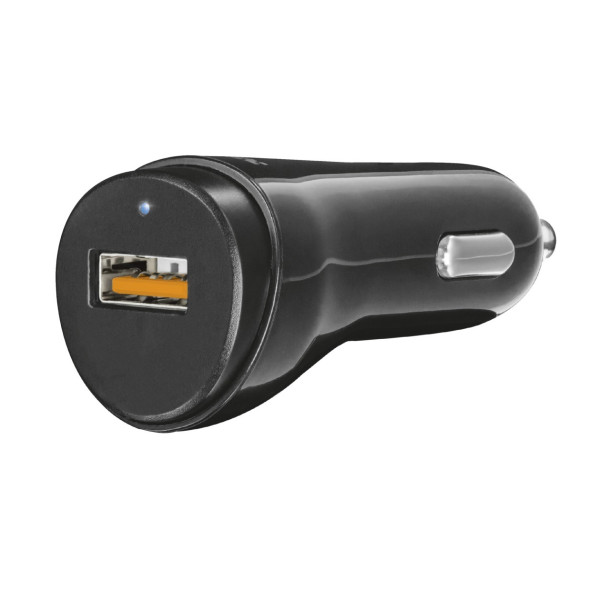 USB Car Charger - Trust Ultra-Fast (18W) USB Car Charger with QC3.0 and auto-detect, Output: QC3.0 mode with 5V/3A – 9V/2A – 12V/1.5A and auto-detect mode with USB Car Charger - Trust Ultra-Fast (18W) USB Car Charger with QC3.0 and auto-detect, Output: QC3.0 mode with 5V/3A – 9V/2A – 12V/1.5A and auto-detect mode with