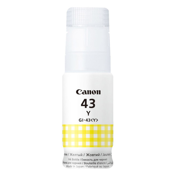 Ink Bottle Canon INK GI-43 Y (4689C001), Yellow, 60ml for Canon Pixma G640/540, 8000 pages. Ink Bottle Canon INK GI-43 Y (4689C001), Yellow, 60ml for Canon Pixma G640/540, 8000 pages.