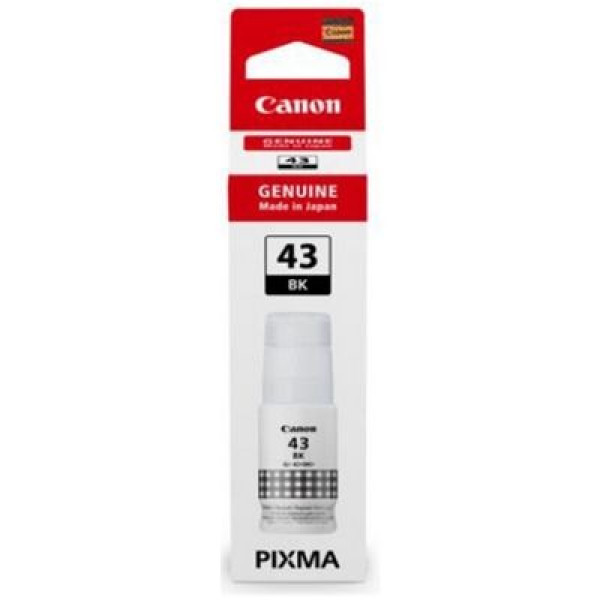 Ink Bottle Canon INK GI-43 BK (4698C001), Black, 60ml for Canon Pixma G640/540, 3700 pages. Ink Bottle Canon INK GI-43 BK (4698C001), Black, 60ml for Canon Pixma G640/540, 3700 pages.