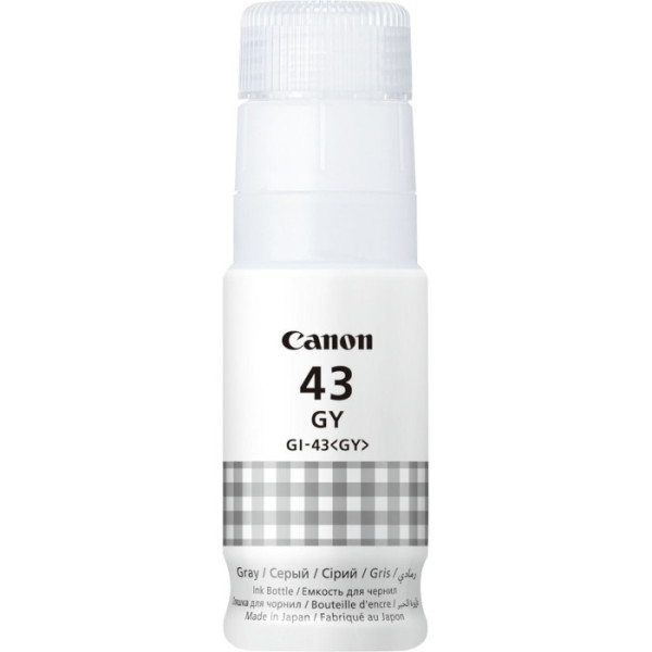 Ink Bottle Canon INK GI-43 GY (4707C001), Gray, 60ml for Canon Pixma G640/540, 8000 pages. Ink Bottle Canon INK GI-43 GY (4707C001), Gray, 60ml for Canon Pixma G640/540, 8000 pages.