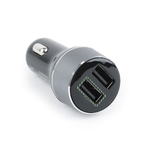 USB Car Charger - Gembird TA-U2QC3-CAR-01,2-port USB car fast charger, QC3.0, 36 W, black USB Car Charger - Gembird TA-U2QC3-CAR-01,2-port USB car fast charger, QC3.0, 36 W, black