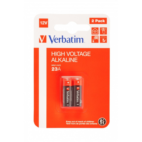 Щелочная батарея Verbatim 12V A23 / MN21 , 2 Pack Щелочная батарея Verbatim 12V A23 / MN21 , 2 Pack