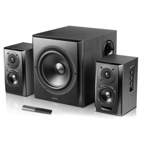 Колонки 2.1 Edifier S351DB Black / 150W RMS / Bluetooth V5.1 / RCAx2 / AUX / Optical / Coaxial / remote control Колонки 2.1 Edifier S351DB Black / 150W RMS / Bluetooth V5.1 / RCAx2 / AUX / Optical / Coaxial / remote control