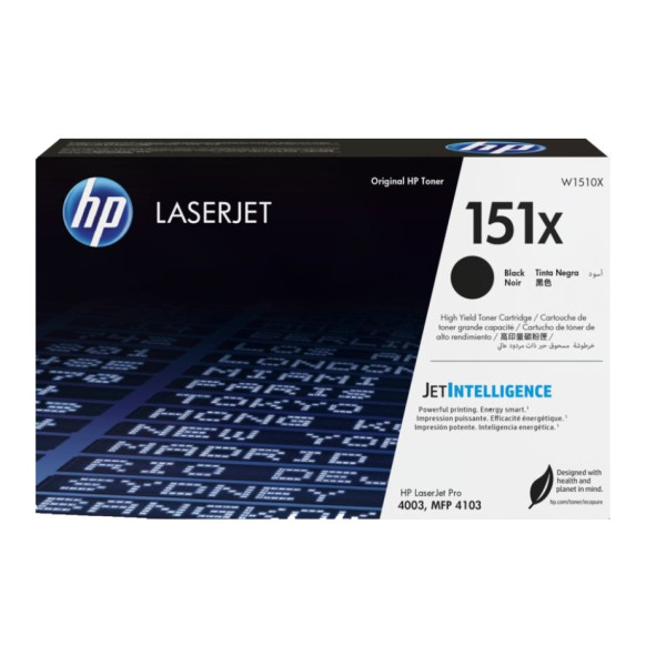 HP 151X (W1510X) Black High Yield Toner Reload Kit for HP LaserJet Pro 4003, HP LaserJet Pro 4103, 9700 p. HP 151X (W1510X) Black High Yield Toner Reload Kit for HP LaserJet Pro 4003, HP LaserJet Pro 4103, 9700 p.
