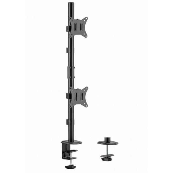 Suport vertical de birou reglabil pentru 2 display-uri, 17”-32” Gembird MA-D2-02 Suport vertical de birou reglabil pentru 2 display-uri, 17”-32” Gembird MA-D2-02