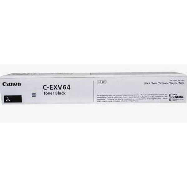 Toner Canon C-EXV 64 Black (38000 pages 5%) for Canon imageRUNNER Advance DX C3922i/26i/30i/35i. Toner Canon C-EXV 64 Black (38000 pages 5%) for Canon imageRUNNER Advance DX C3922i/26i/30i/35i.