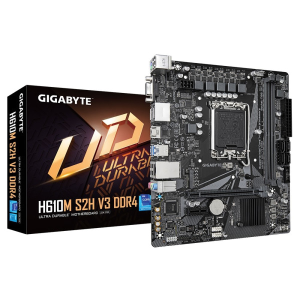 Paca de baza GIGABYTE H610M S2H V3 DDR4 / 1700 / H610 / DDR4 / mATX Paca de baza GIGABYTE H610M S2H V3 DDR4 / 1700 / H610 / DDR4 / mATX