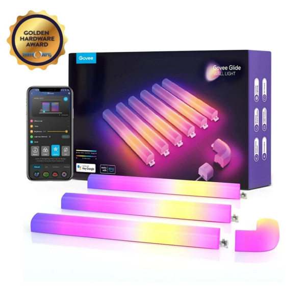 Настенный светильник (6+1) GOVEE Glide RGBIC / Wi-Fi + BT / Multicolor Настенный светильник (6+1) GOVEE Glide RGBIC / Wi-Fi + BT / Multicolor