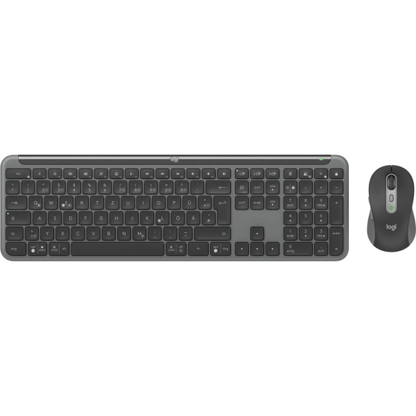 Tastatura si Mouse Wireless Logitech Signature Slim MK950, Graphite Tastatura si Mouse Wireless Logitech Signature Slim MK950, Graphite