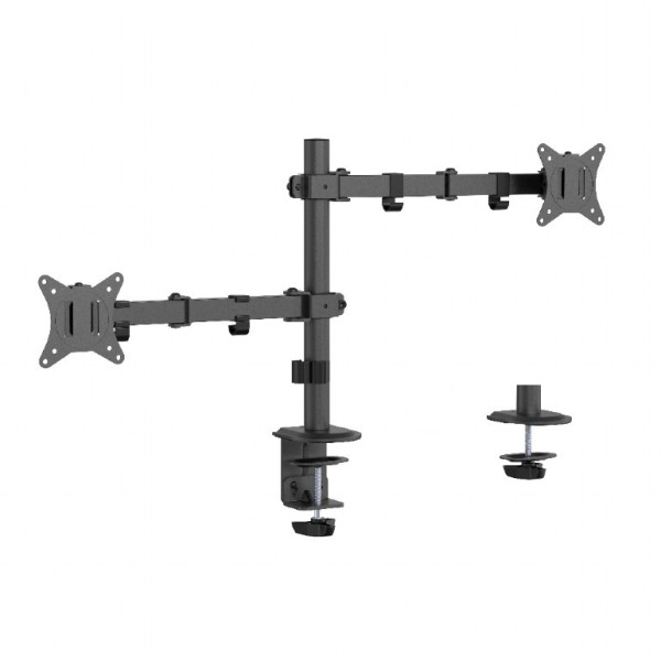 Suport pentru monitor dublu reglabil, montat pe birou, 17”-32” Gembird MA-D2-03 Suport pentru monitor dublu reglabil, montat pe birou, 17”-32” Gembird MA-D2-03