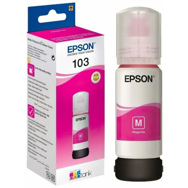 Epson 103 EcoTank Magenta ink bottle 65 ml, 7500 p. for L3200/3250/3256/3260/3266/3550 Epson 103 EcoTank Magenta ink bottle 65 ml, 7500 p. for L3200/3250/3256/3260/3266/3550
