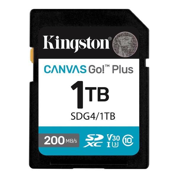 Card de memorie SD 1TB Kingston Canvas Go! Plus G4, 200/160Mbps Card de memorie SD 1TB Kingston Canvas Go! Plus G4, 200/160Mbps