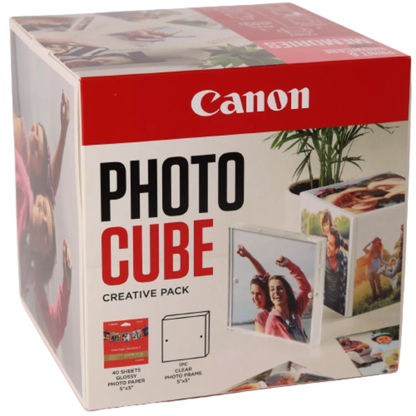 Фотокуб и рамка Canon Photo Cube Creative Pack- PP-201 5x5” Фото бумага Plus Glossy II (40 Sheets) + Фото Рамка Фотокуб и рамка Canon Photo Cube Creative Pack- PP-201 5x5” Фото бумага Plus Glossy II (40 Sheets) + Фото Рамка