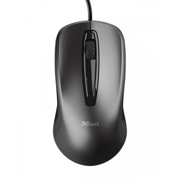 Mouse optic Trust Carve, 1200 dpi, 3 butoane, USB, negru