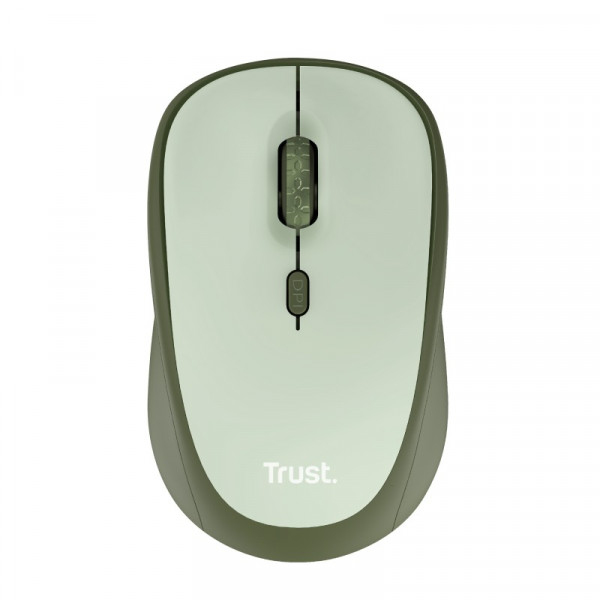 Беспроводная мышь Trust Yvi + Eco Silent - Зеленая, 8м, 2.4ГГц, 800-1600 dpi